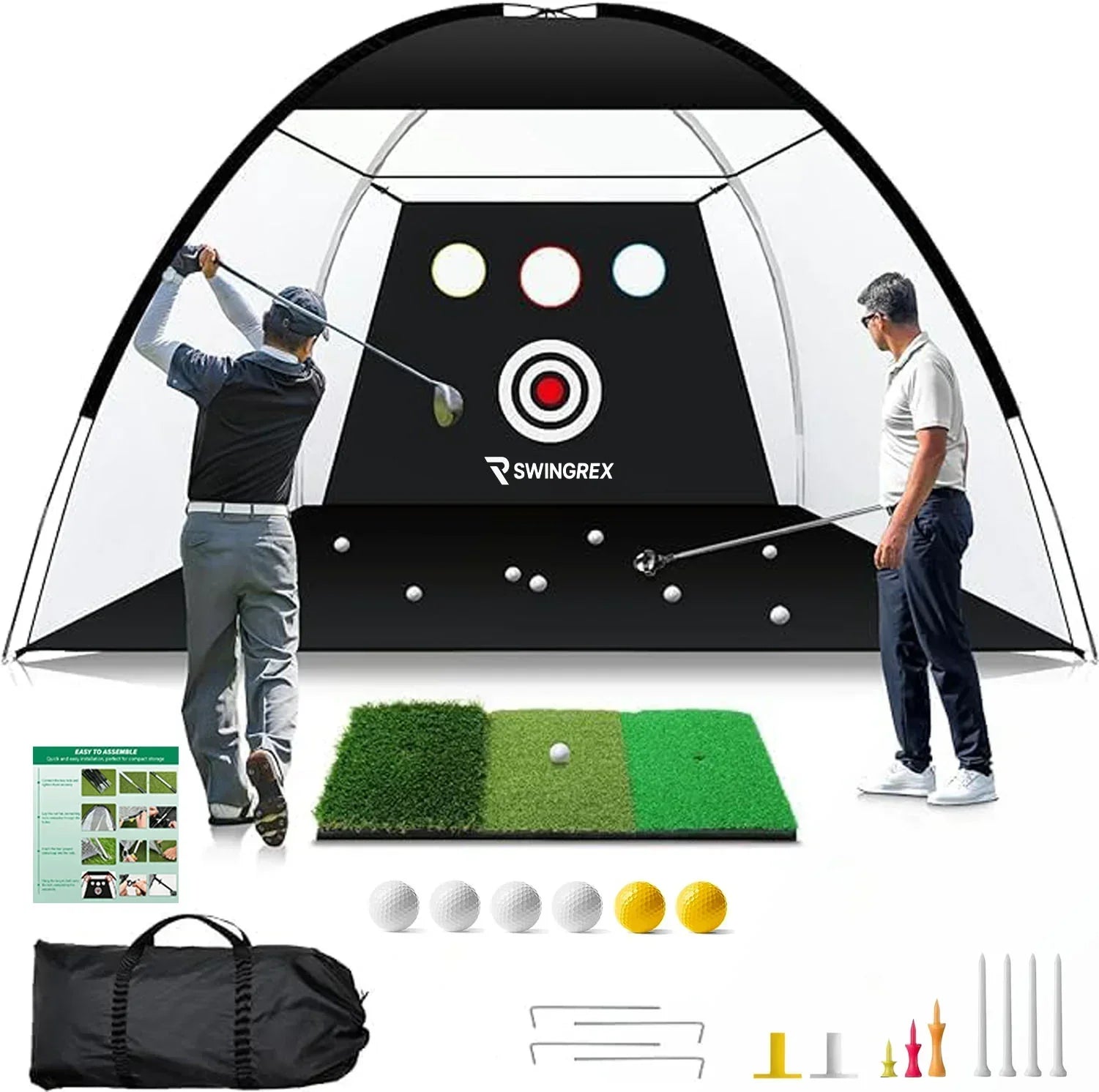 ダ*ス様 1piu1uguale3 GOLF BATTING TRACK SwingRex 10x7 Golf Practice Net – Golf Hitting Net for Backyard & Gara