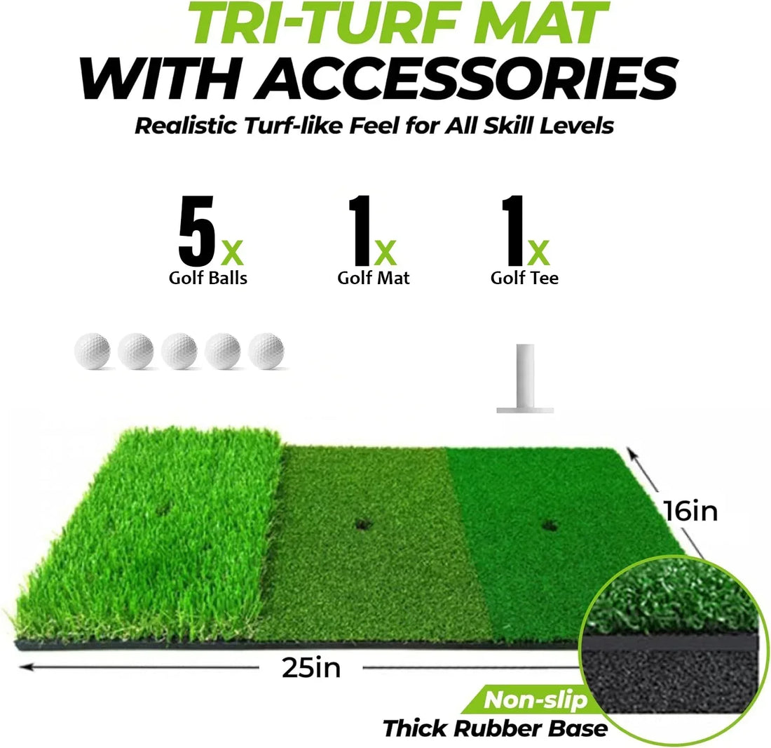 Golf Net Game-Changer or Letdown? Discover the Truth Behind This Tri-Turf Mat with 7 Must-Have Accessories - DCUTIE