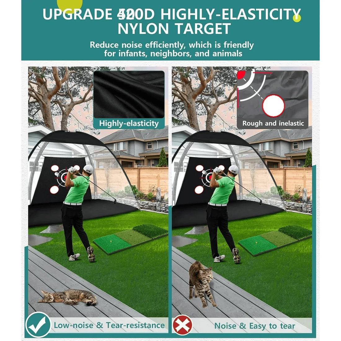 Golf Hitting Net: 7 Shocking Reasons to Ditch Noisy, Cheap Nets for a Quiet, Tear-Resistant Upgrade - DCUTIE