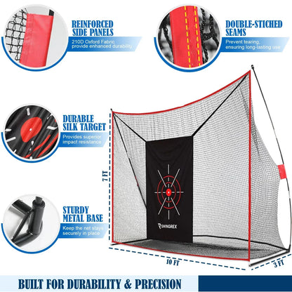 Swing Rex Pro Golf Net for Backyard – Heavy Duty Golf Practice Net