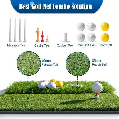 Swing Rex Pro Golf Net for Backyard – Heavy Duty Golf Practice Net