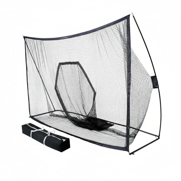 10x7 FT Golf Practice Net – Portable Indoor/Outdoor Golf Hitting Net with Carry Bag & Ground Stakes